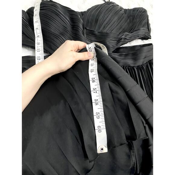 NWOT Lulus Got the Glam Black Pleated Cutout Event Party Elegant Maxi Dress L - Picture 8 of 8